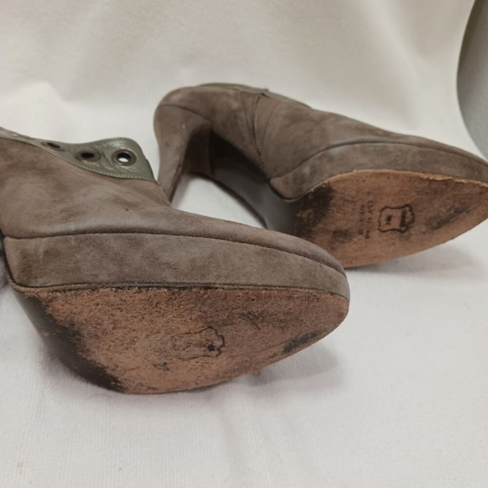 Stuart Weitzman Ankle Booties Sz 9 Brown Suede Leather  Modern Moto Barbiecore - Picture 6 of 15